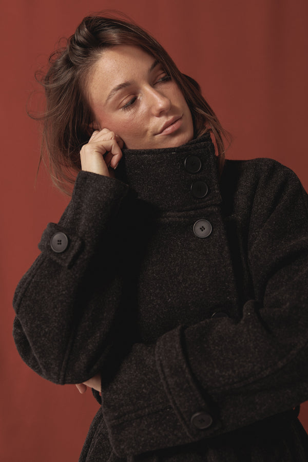 Classic Coat in Dark Grey