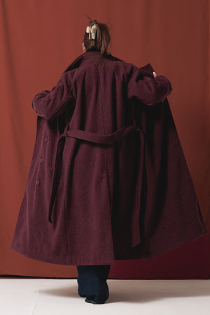 Classic Coat in Dark Purple