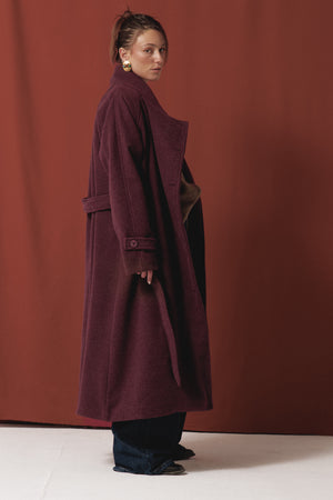 Classic Coat in Dark Purple
