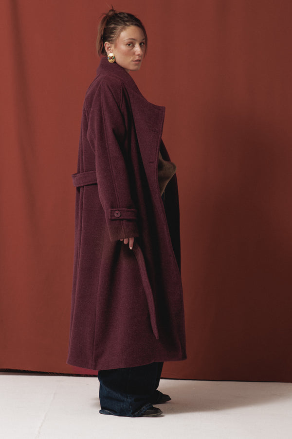 Classic Coat in Dark Purple