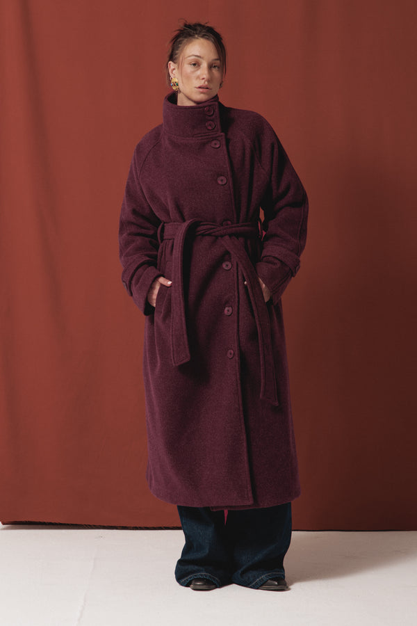 Classic Coat in Dark Purple