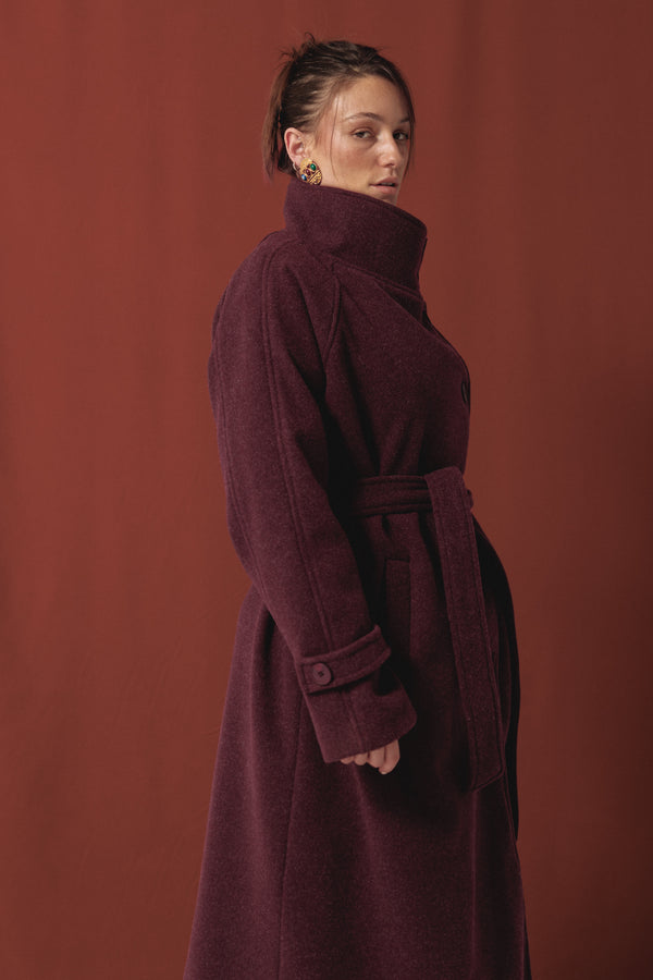 Classic Coat in Dark Purple