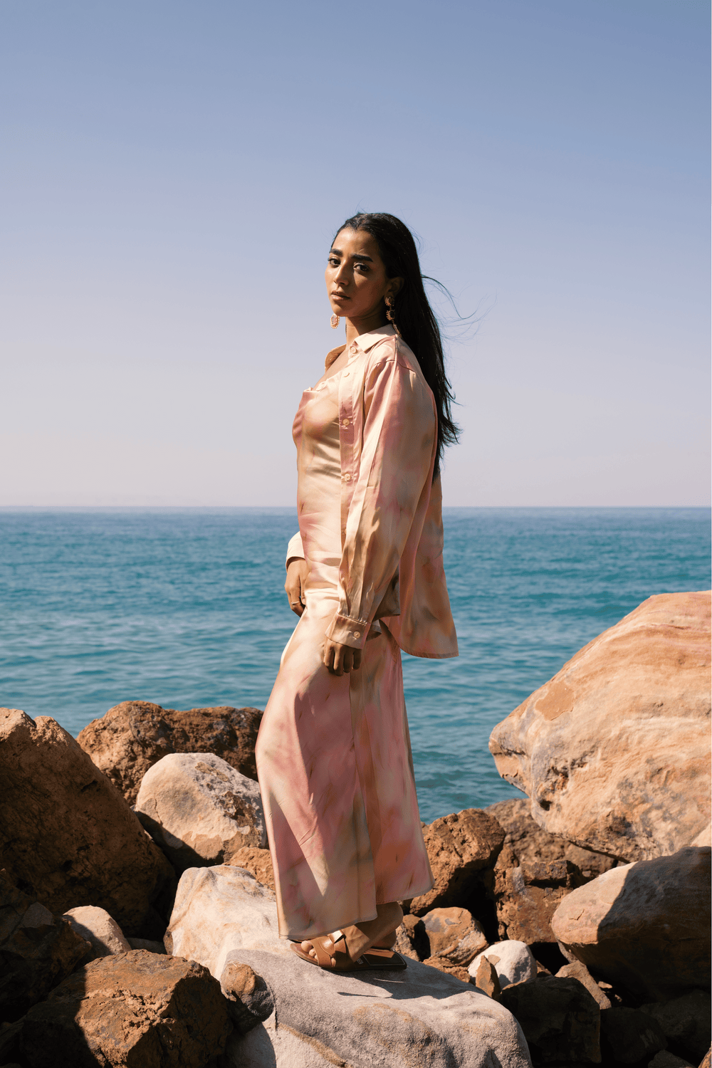 Slip Satin Dress in Champagne