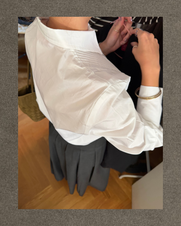Classic Pleats Skirt in Dark Grey
