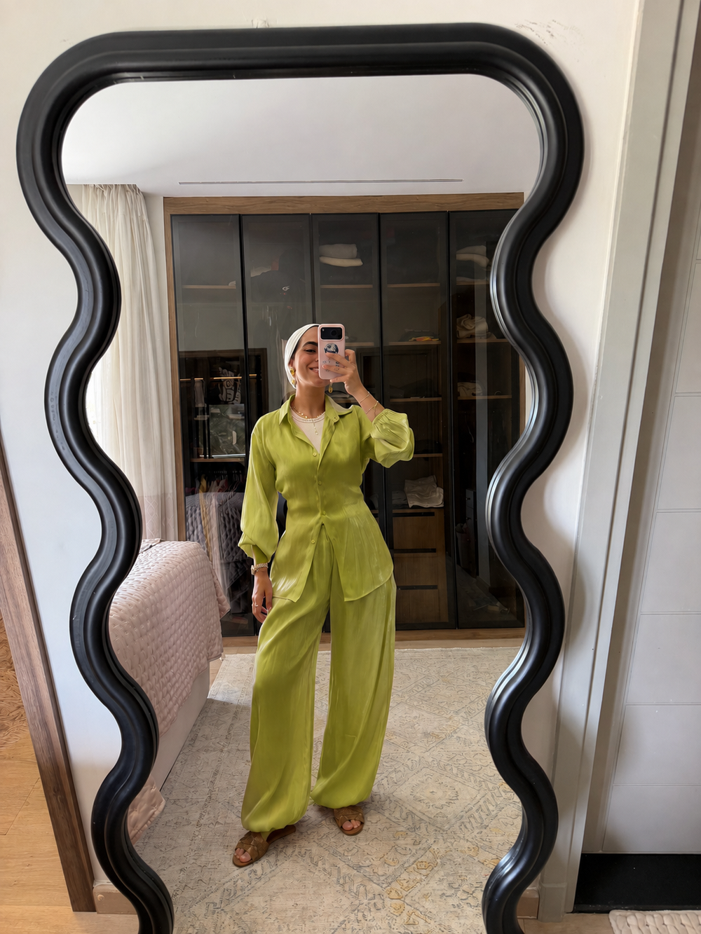 Shimmer Balloon Set in Apple Green