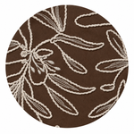 Embroidered Gabardine Pants in Brown