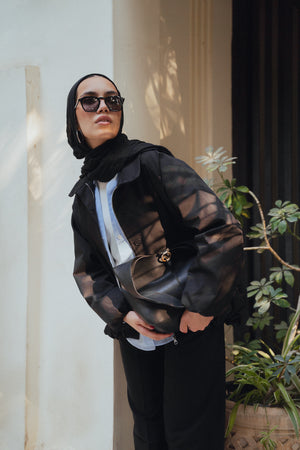 Waterproof Balloon Jacket in Black