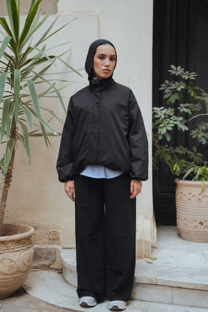 Waterproof Balloon Jacket in Black