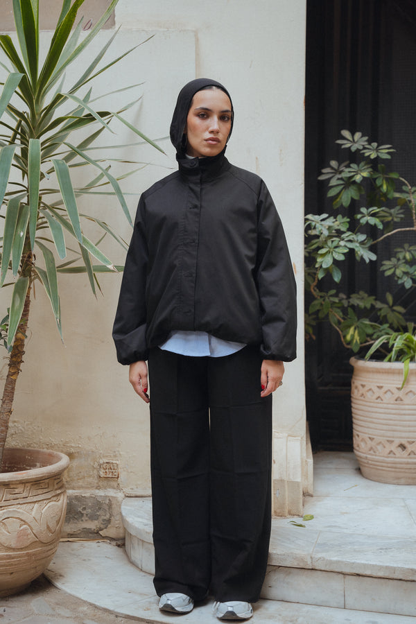 Waterproof Balloon Jacket in Black