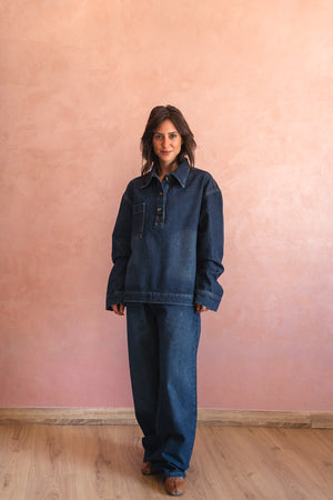 Denim Pants in Dark Blue