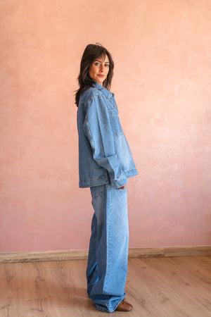 Denim Pants in Light Blue