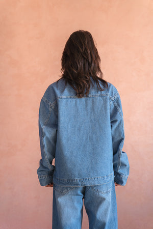 Denim Polo in Light Blue