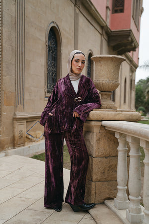 Side Buckle Set in Dark Purple