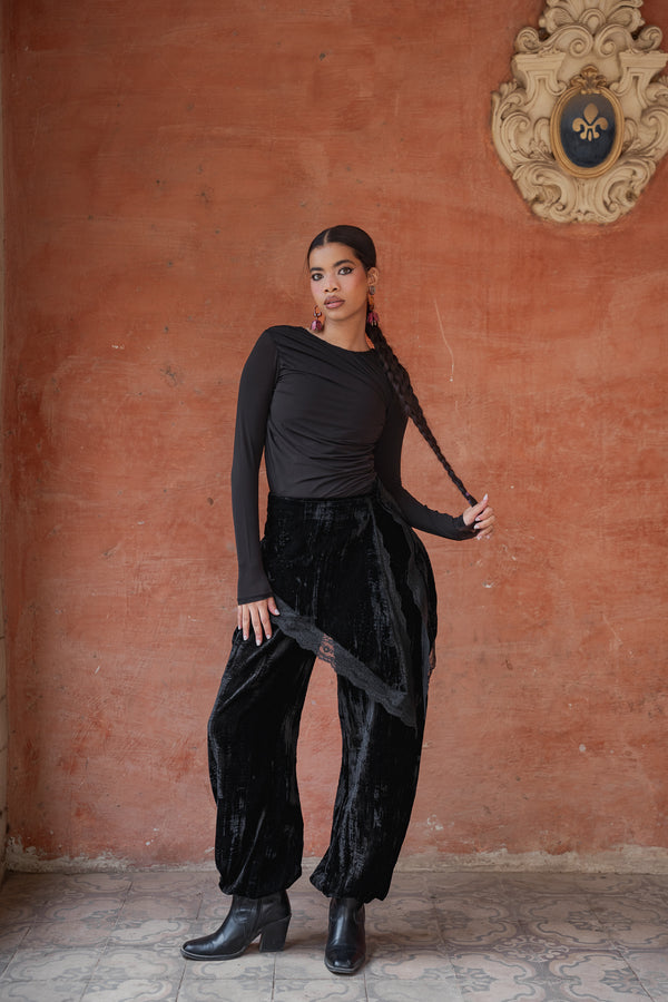Velvet Balloon Pants