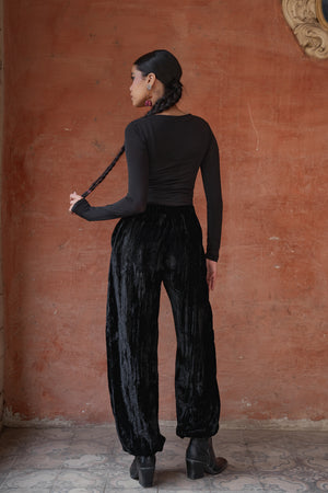 Velvet Balloon Pants