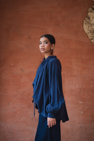 Balloon Top in Navy
