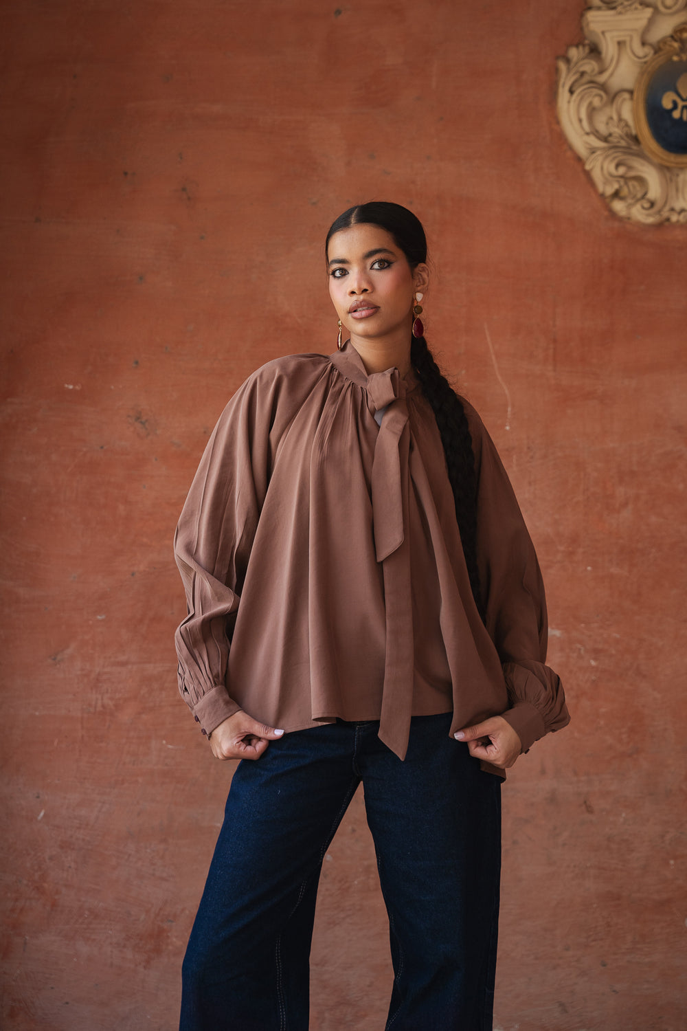 Balloon Top in Brown