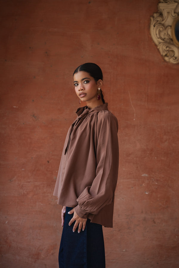 Balloon Top in Brown