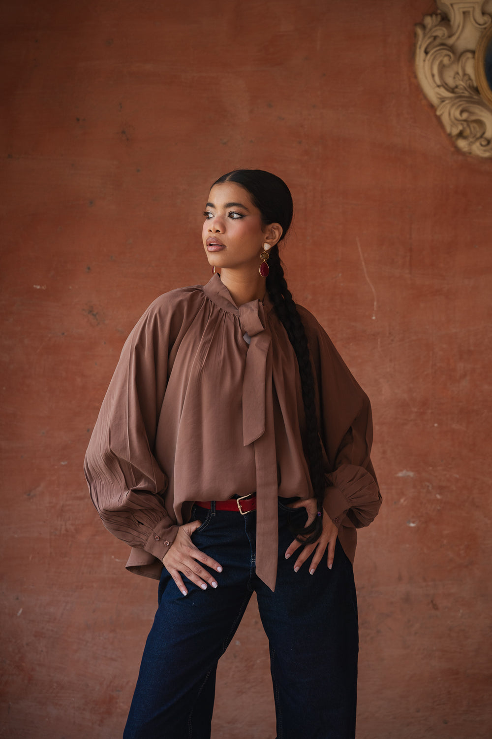 Balloon Top in Brown