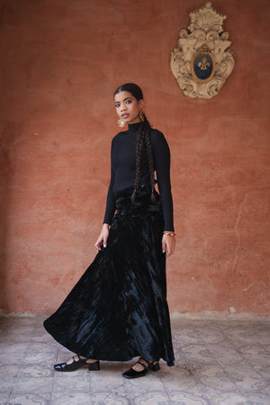 Velvet Skirt in Black