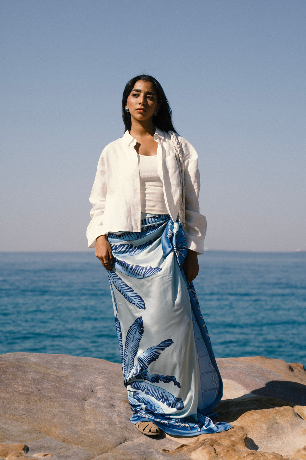Blue Palms Sarong