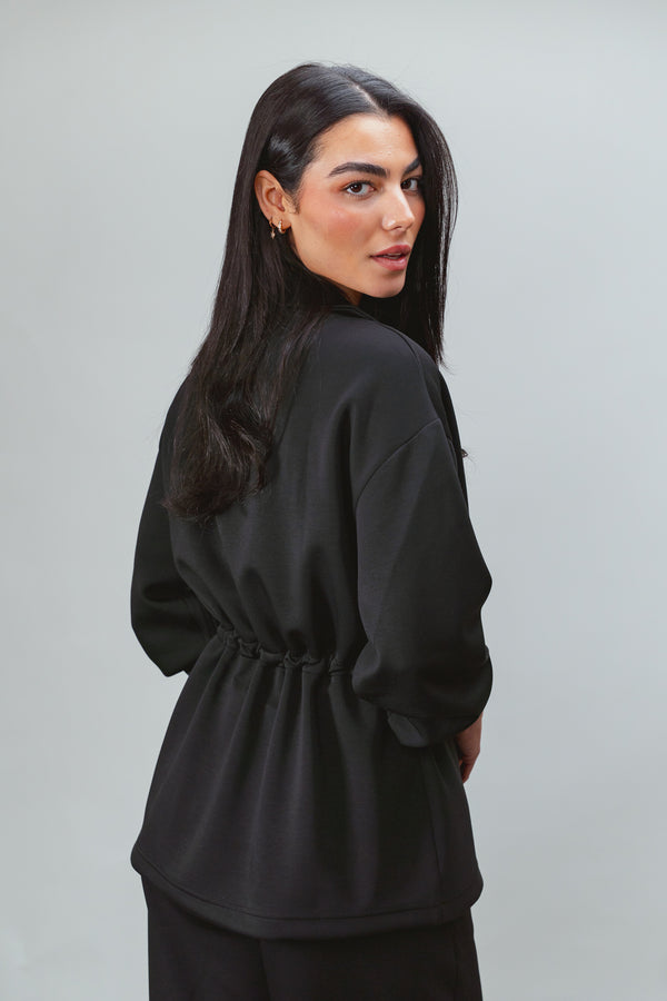 Ultra Soft Drawstring Set in Black