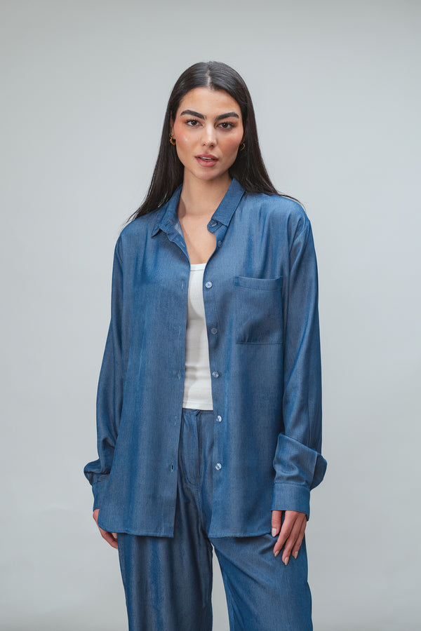 True Blue Shirt in Dark Blue