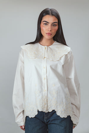Embroidered Shirt in White