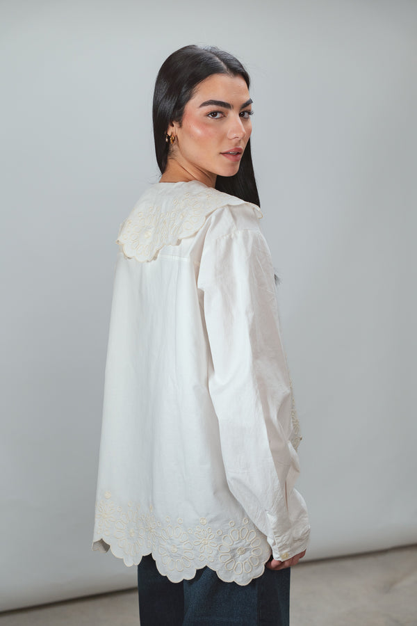 Embroidered Shirt in White