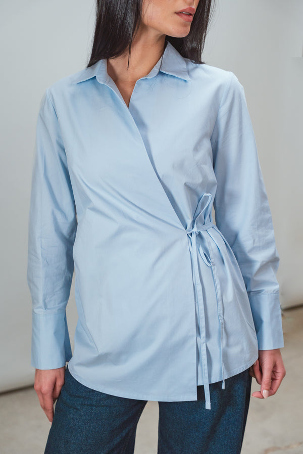 Crossover Shirt in Blue