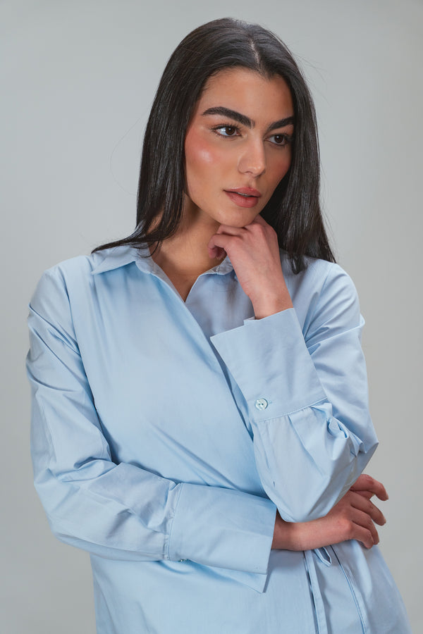 Crossover Shirt in Blue