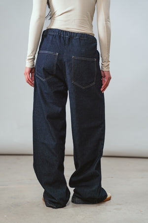 Drawstring Denim Pants