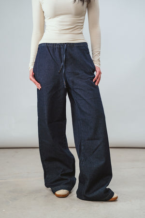 Drawstring Denim Pants