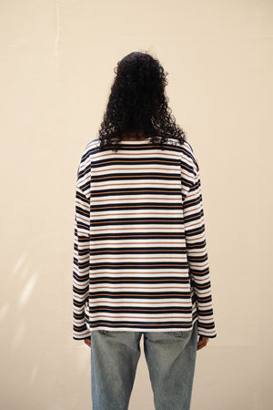 Striped Long Sleeve in Brown