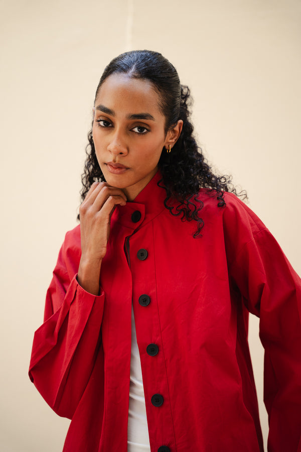Bomber Jacket in Red