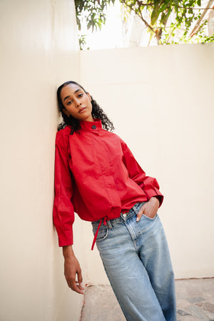 Bomber Jacket in Red