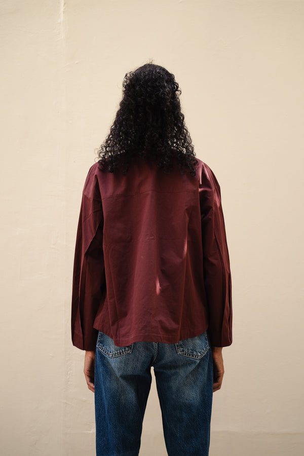 Bomber Jacket in Burgundy