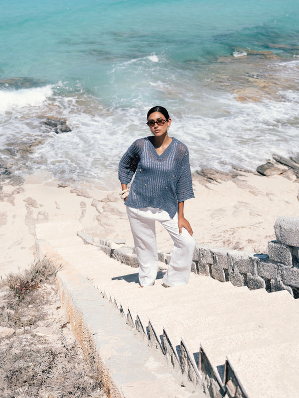 Shell Cardigan in Navy