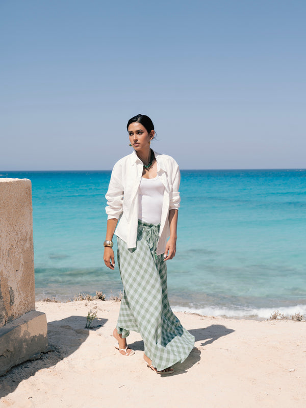 Green Checkered Skirt