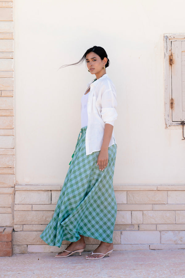 Green Checkered Skirt