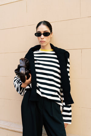 Striped Long Sleeve in Black