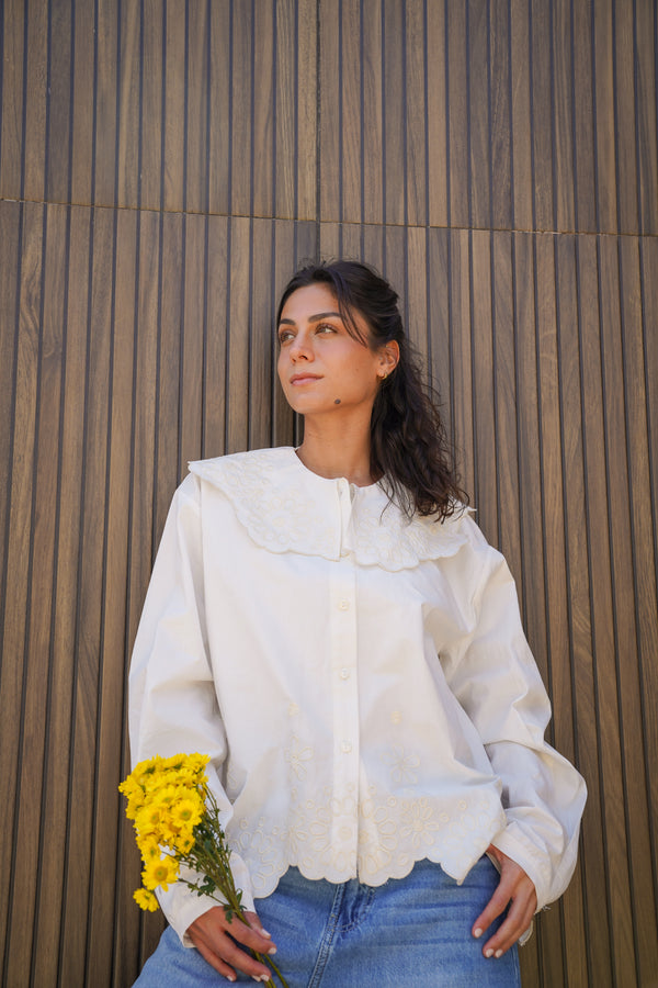 Embroidered Shirt in White