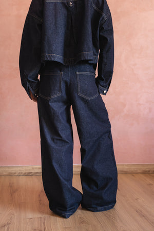 Drawstring Denim Pants