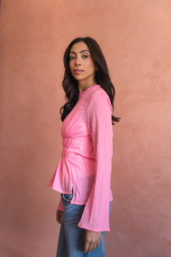 Ruched Top in Pink