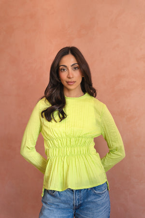 Ruched Top in Green