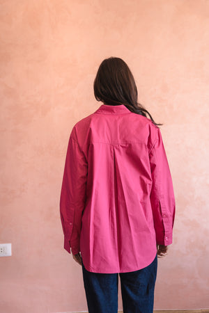 Poplin Shirt in Magenta