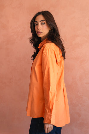Poplin Shirt in Orange