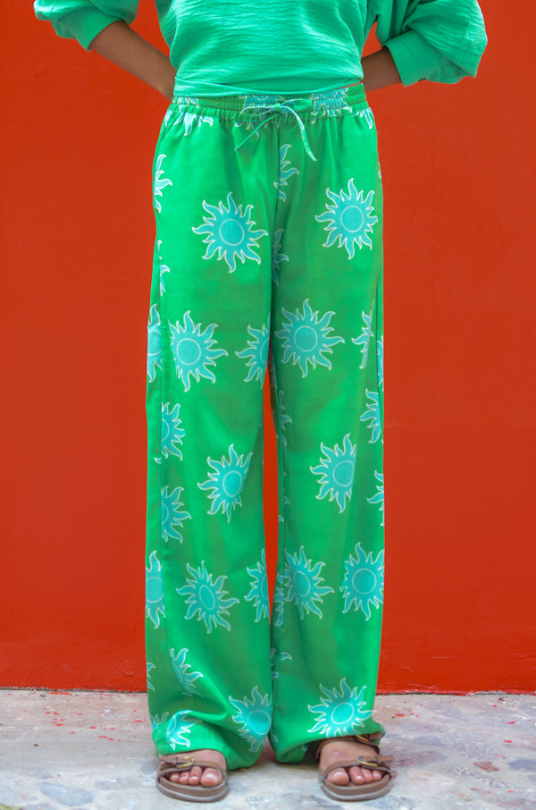 Linen Pants in Green