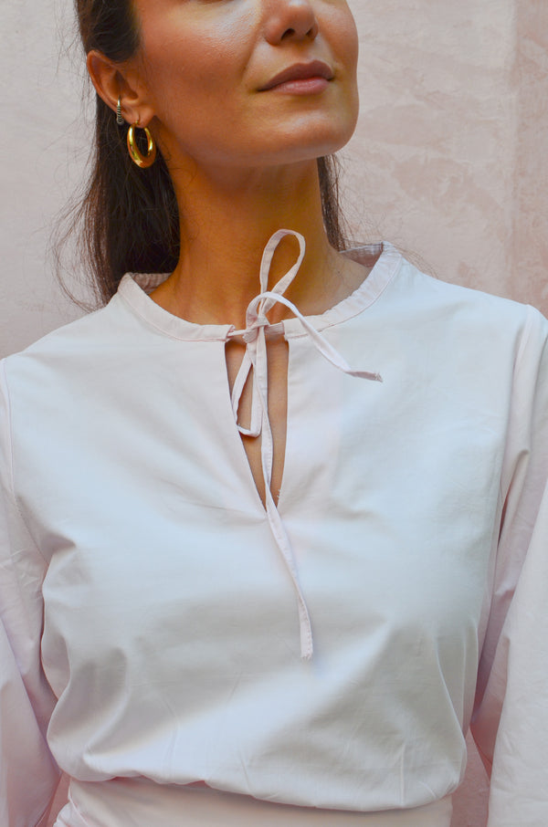 Side Drape Dress in Pink