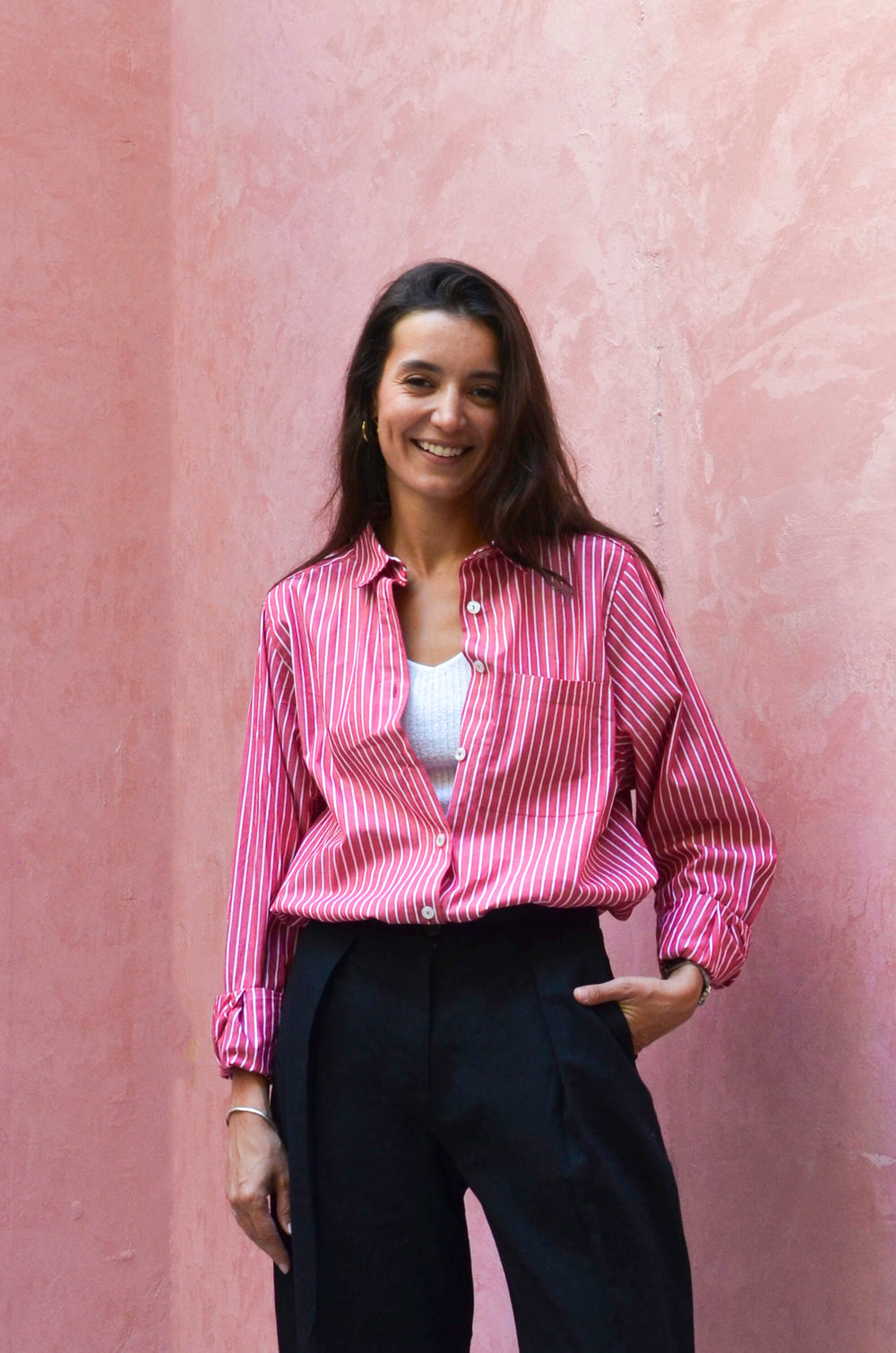 Candy Stripe Shirt in Red